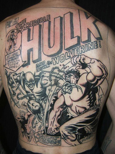 Hulk tattoo cover. Our first cover is an homage from Wild Thing #0 by Ron 