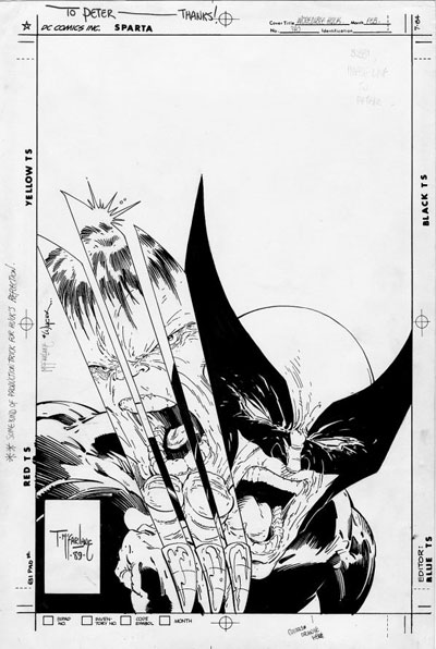 Wolverine Covers: Incredible Hulk #340 original artwork /
