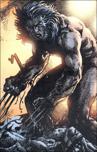 Logan escaping from Weapon X