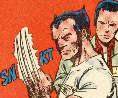 Logan pops claws for James Hudsons