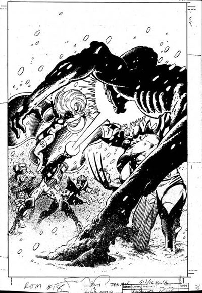 Wolverine Covers ROM #18 original artwork