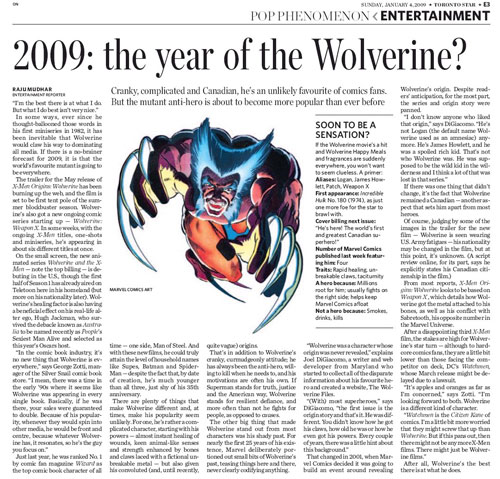 Toronto Star Wolverine article