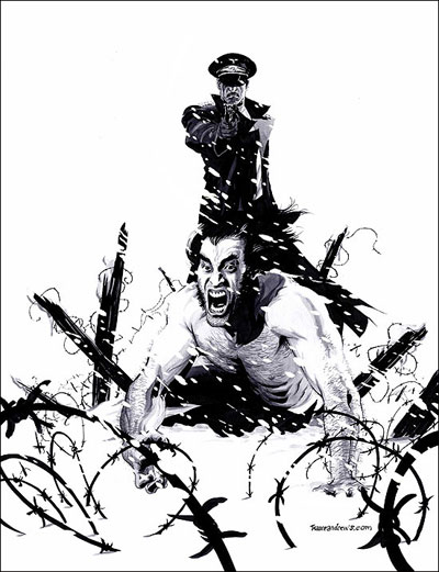 Logan at a Nazi death camp